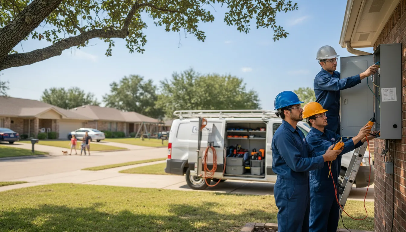 Certified electrician providing emergency electrical services in Point, TX